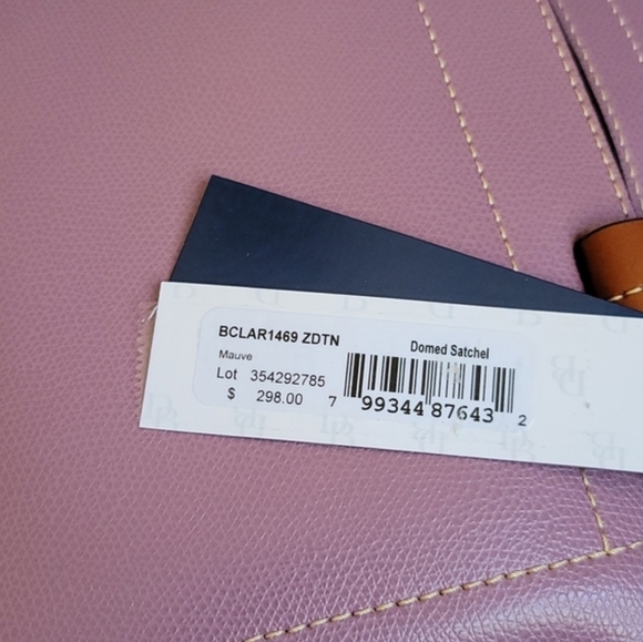 DOONEY & BOURKE Mauve Domed Leather Satchel - Picture 8 of 13